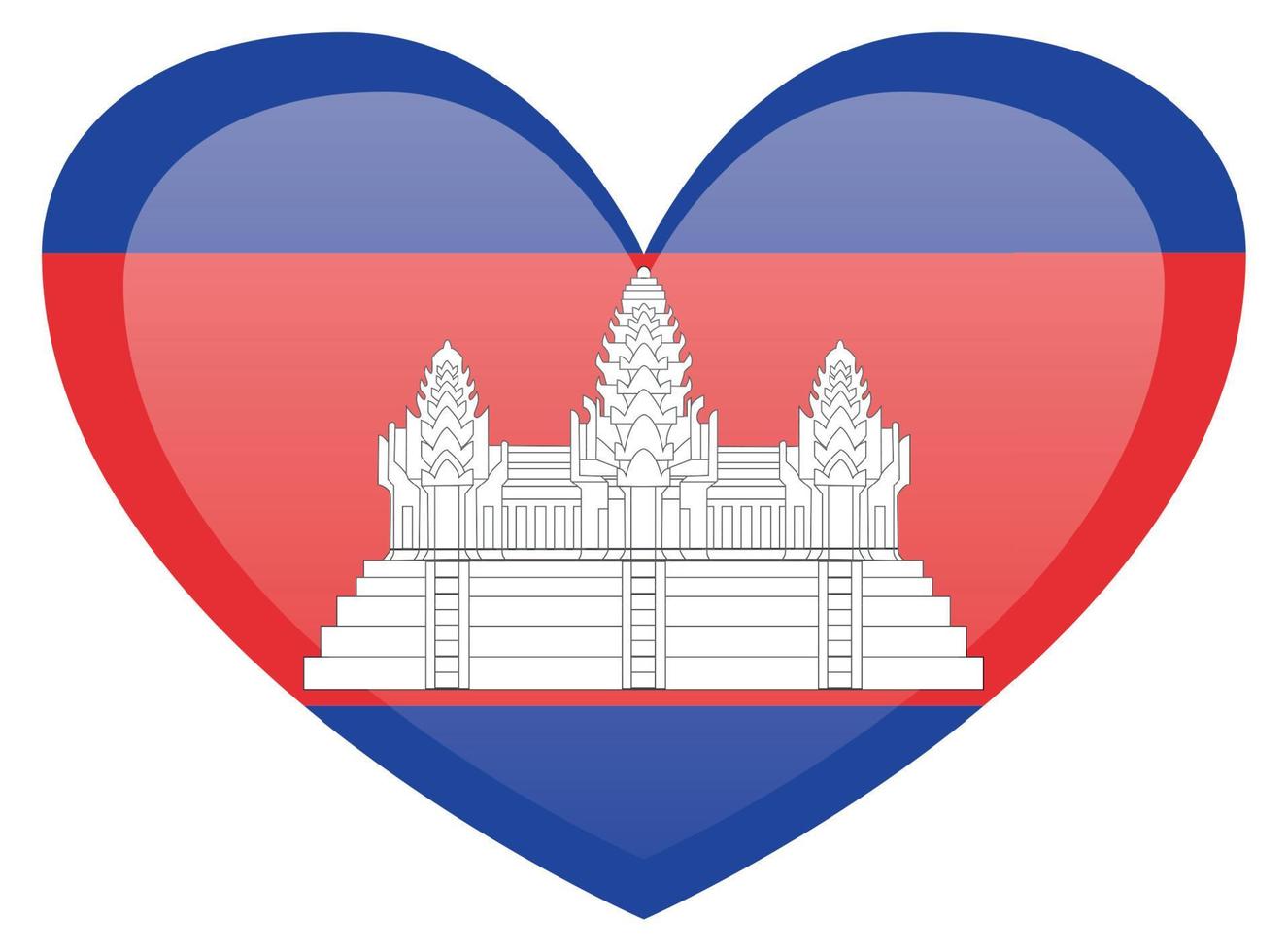 bandera de camboya. dimensiones precisas, proporciones de elementos y colores vector