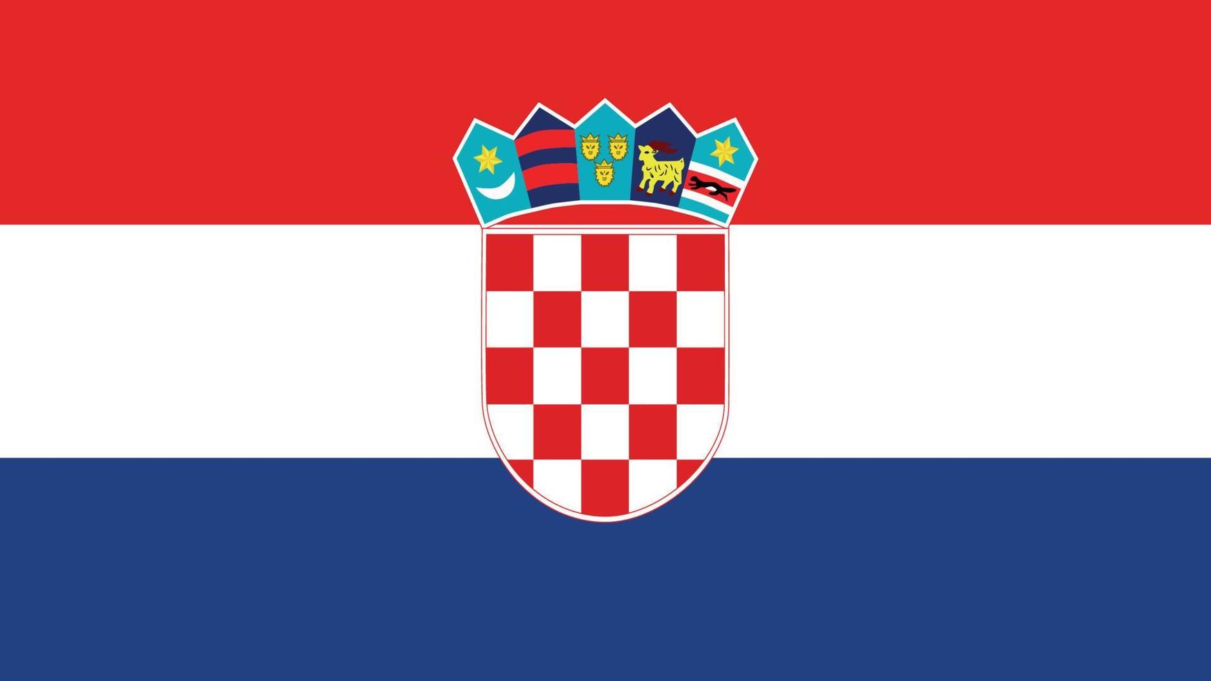 bandera de croacia. dimensiones precisas, proporciones de elementos y colores. vector