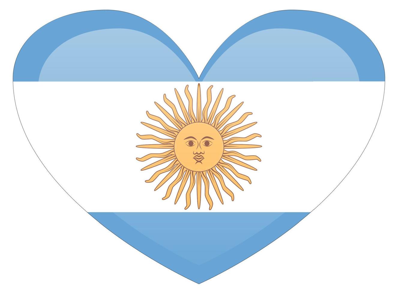 original and simple Argentina flag isolated in official colors and Proportion Correctly vector