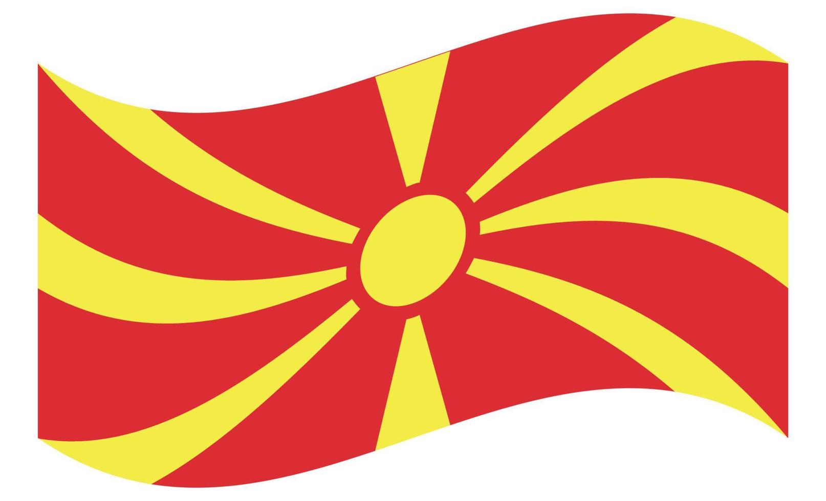 Macedonia Flag vector illustration. National Flag of Macedonia.