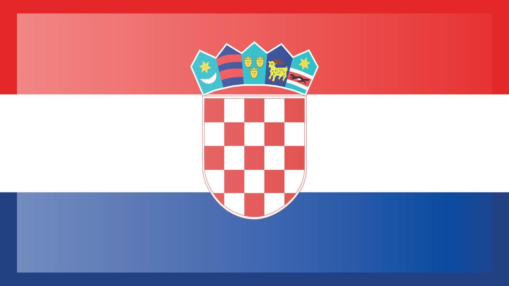 Flag of Croatia. Accurate dimensions, element proportions and colors. vector
