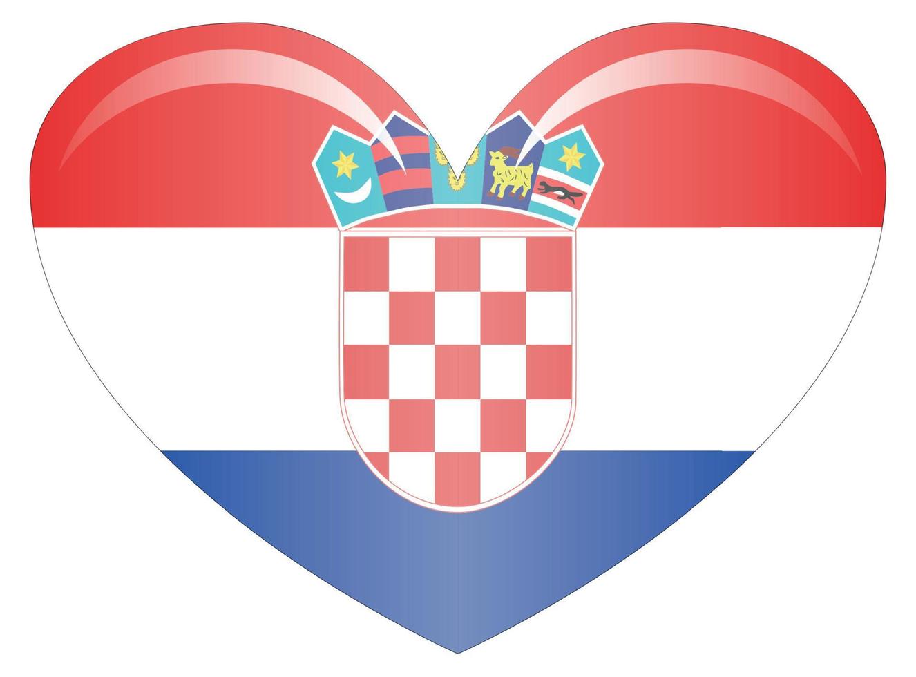 bandera de croacia. dimensiones precisas, proporciones de elementos y colores. vector