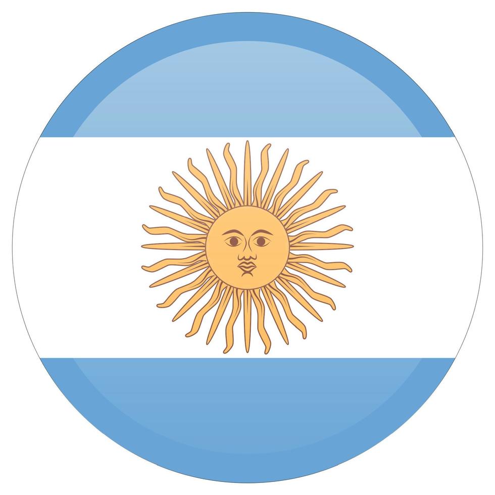 bandera argentina original y simple aislada en colores oficiales y proporción correcta vector