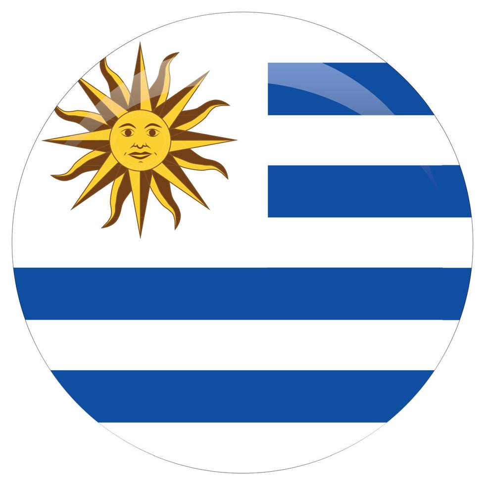 original and simple Uruguay flag isolated in official colors and Proportion Correctly. vector