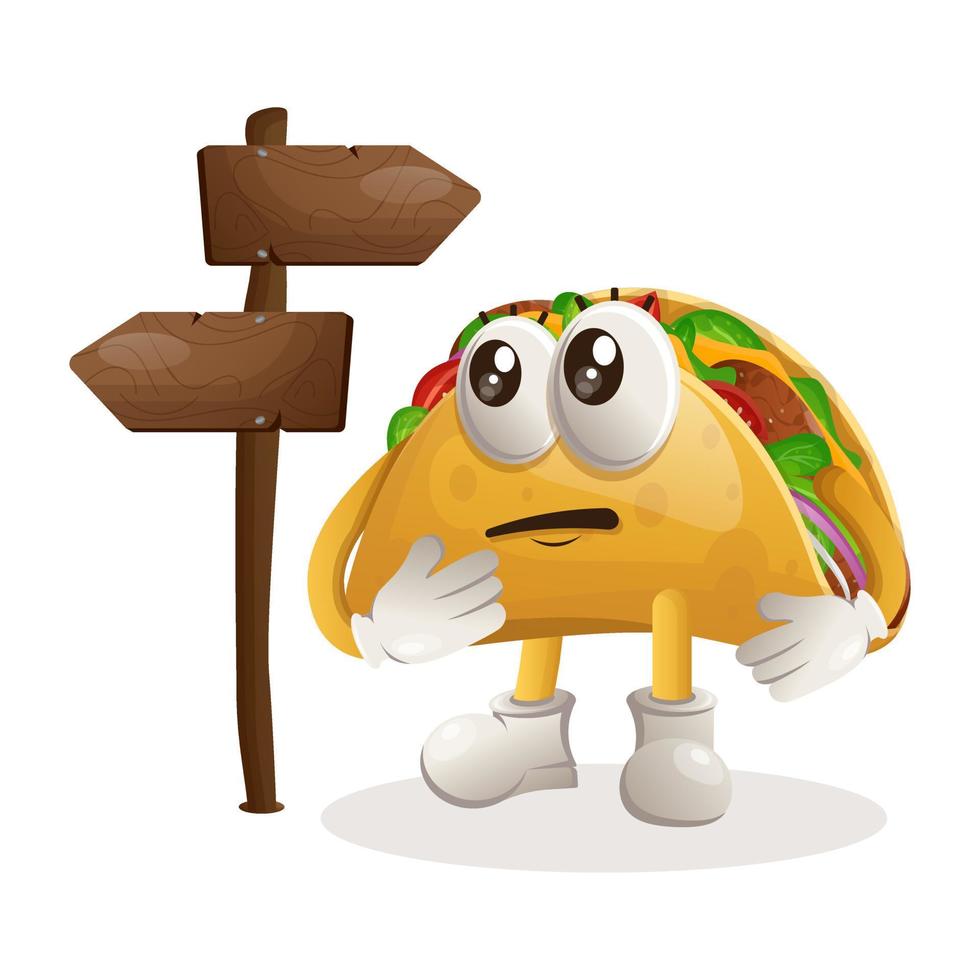 Cute taco making decision vector