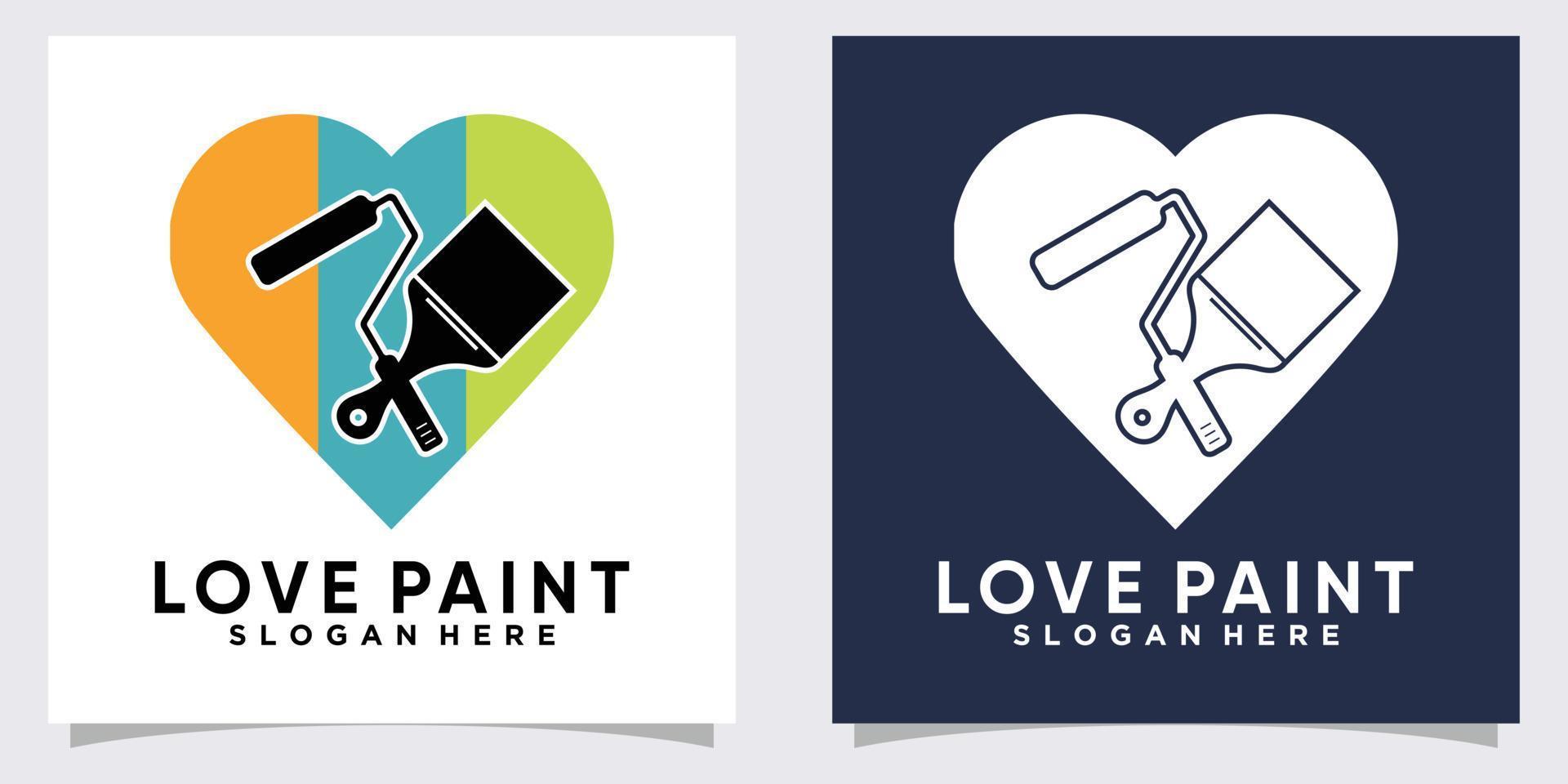 home panting logo design with creative concept vector