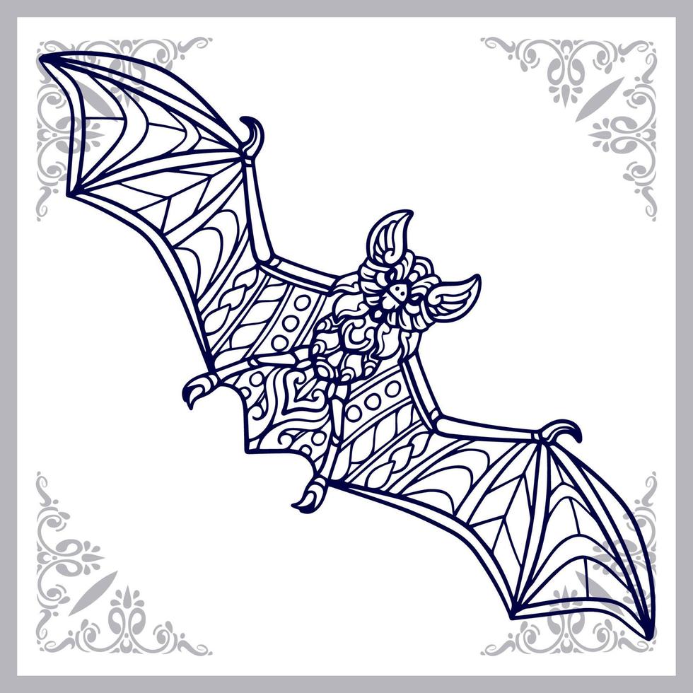Bat mandala arts isolated on white background vector