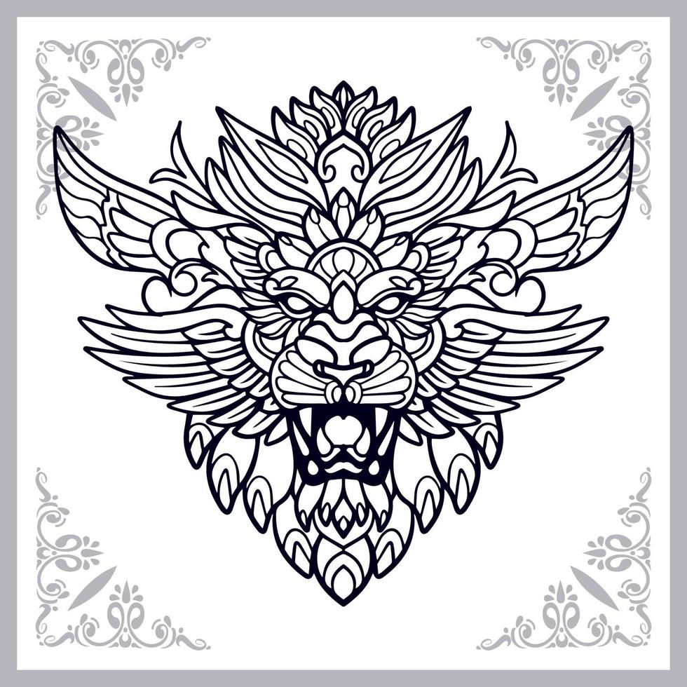 Lion mandala arts isolated on white background vector