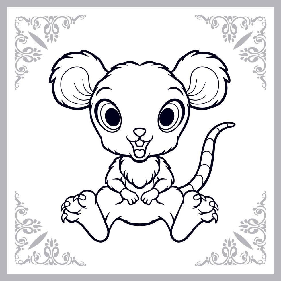 Mouse mandala arts isolated on white background 11825774 Vector Art at
