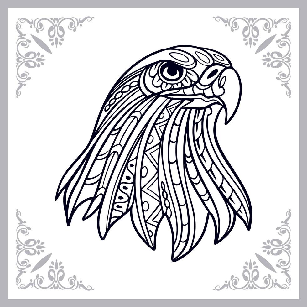 Eagle mandala arts isolated on white background vector