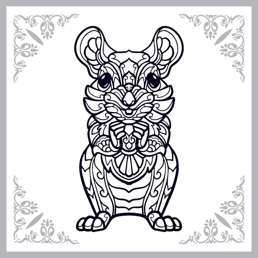 Mouse mandala arts isolated on white background vector