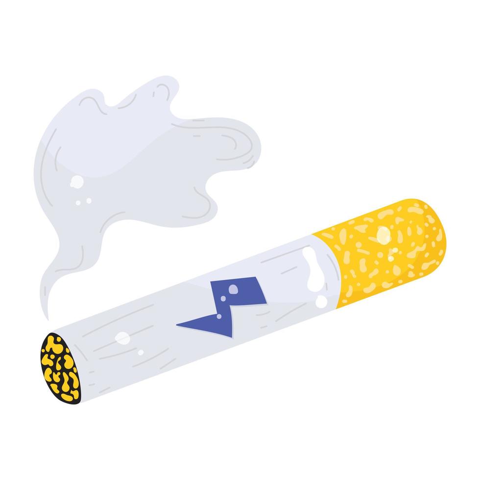 Flat cigarette icon in editable format vector