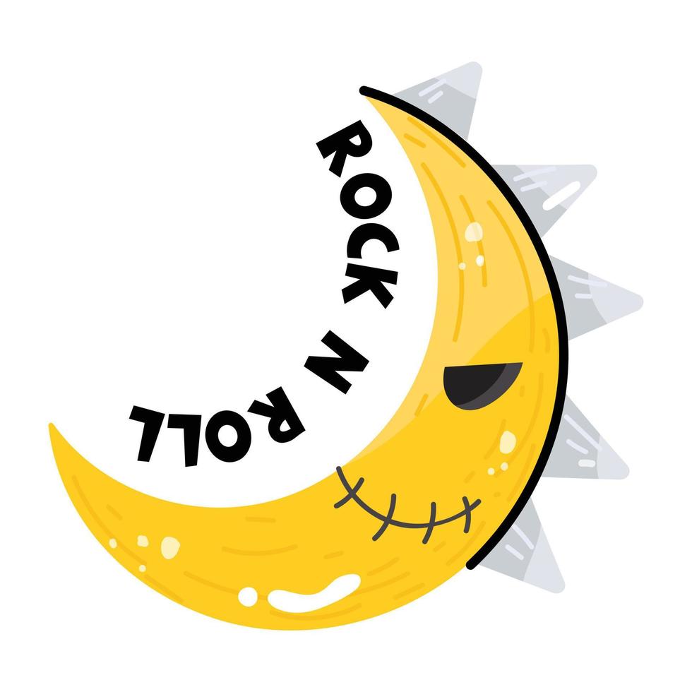 Modern flat sticker of a moon vector