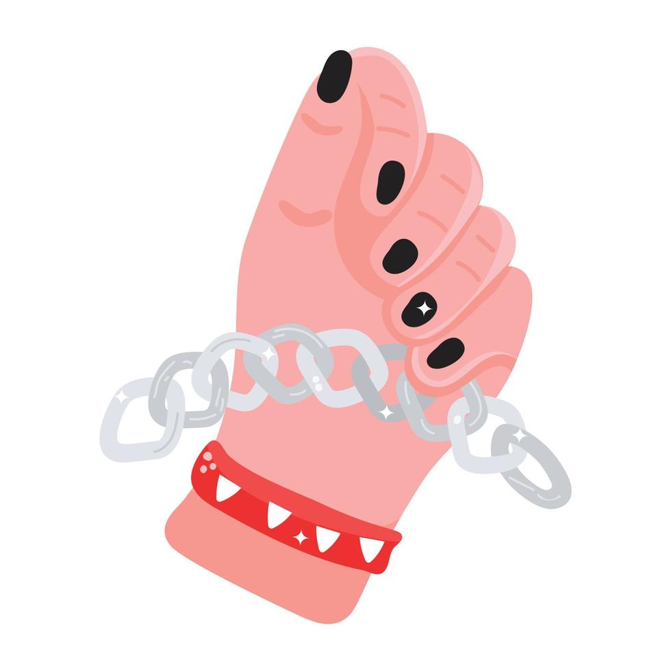 An icon of rockstar flat sticker vector