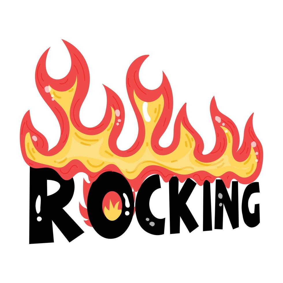 A flat sticker icon of a rock vector