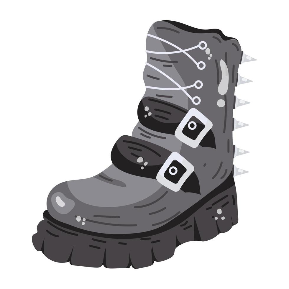 A digger shoe flat sticker icon vector
