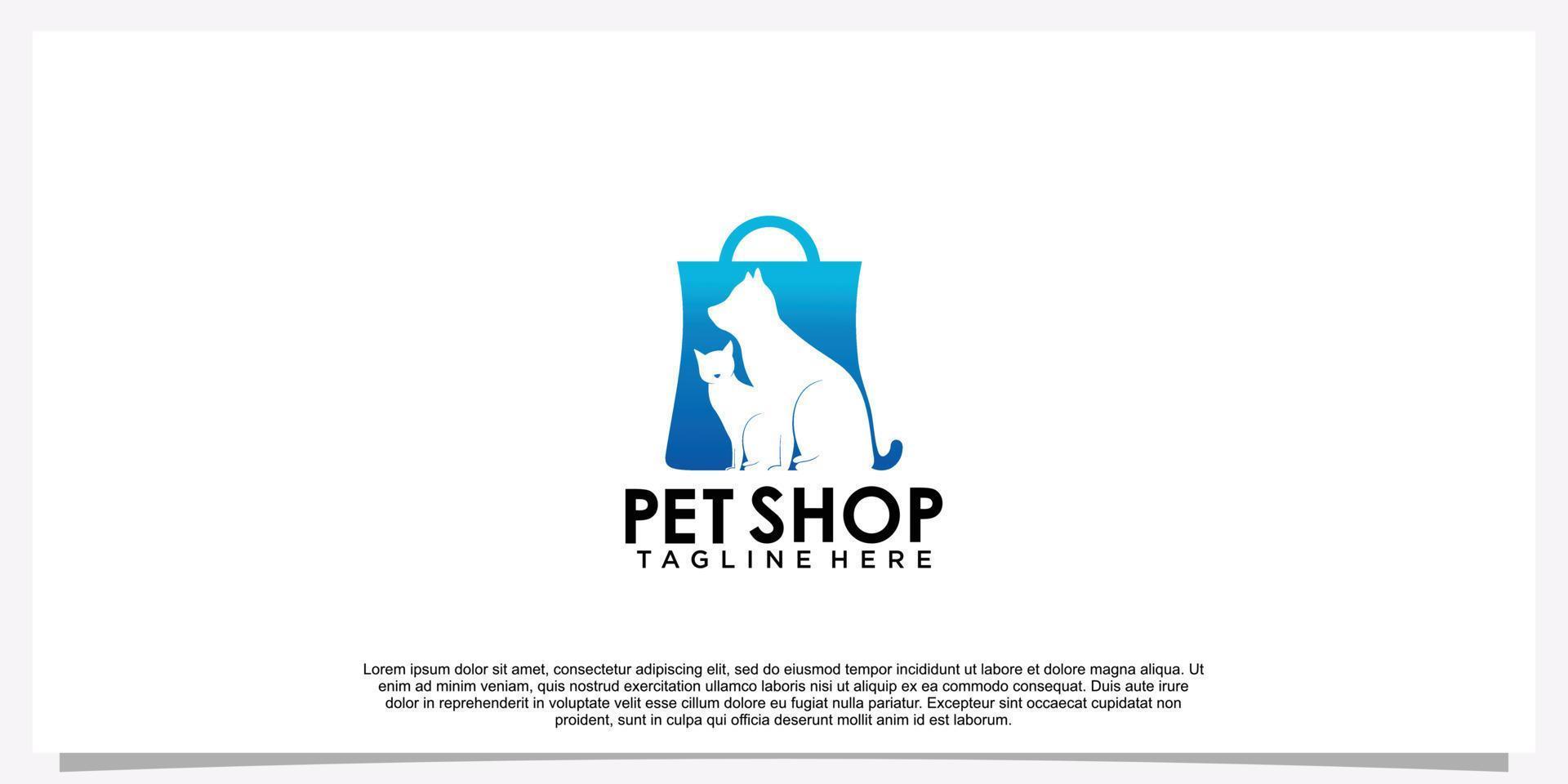 Pet logo design template pet icon simple concept Premium Vector