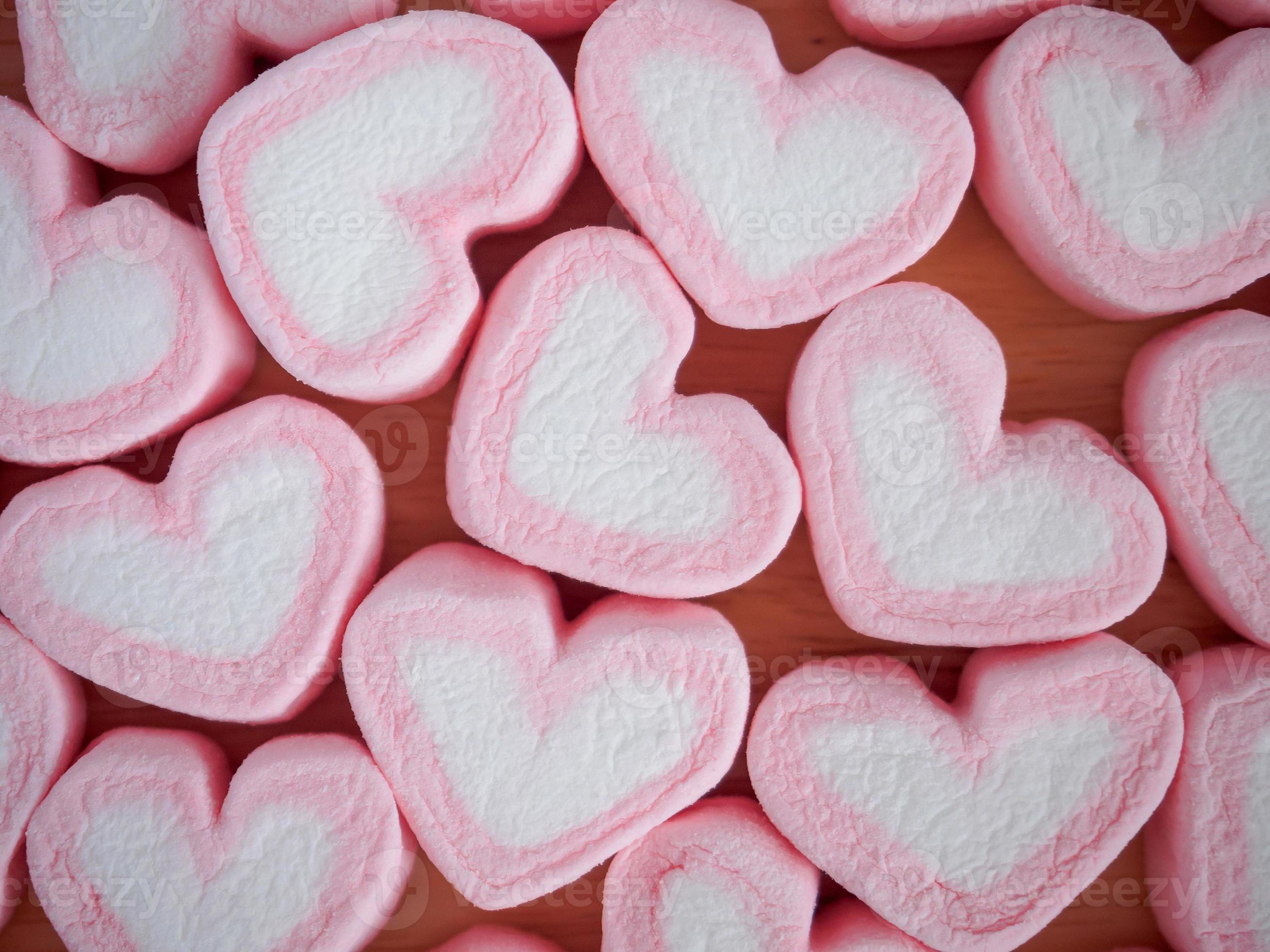 pink heart shape marshmallow for valentines background 11826402 Stock