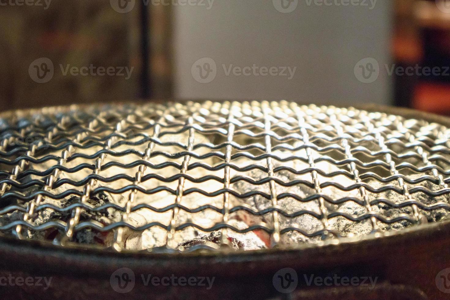 Empty charcoal grill korean style photo