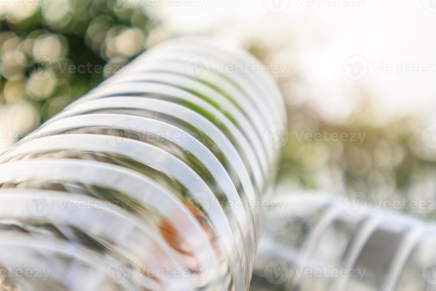 plastic bottles for recycling background concept photo