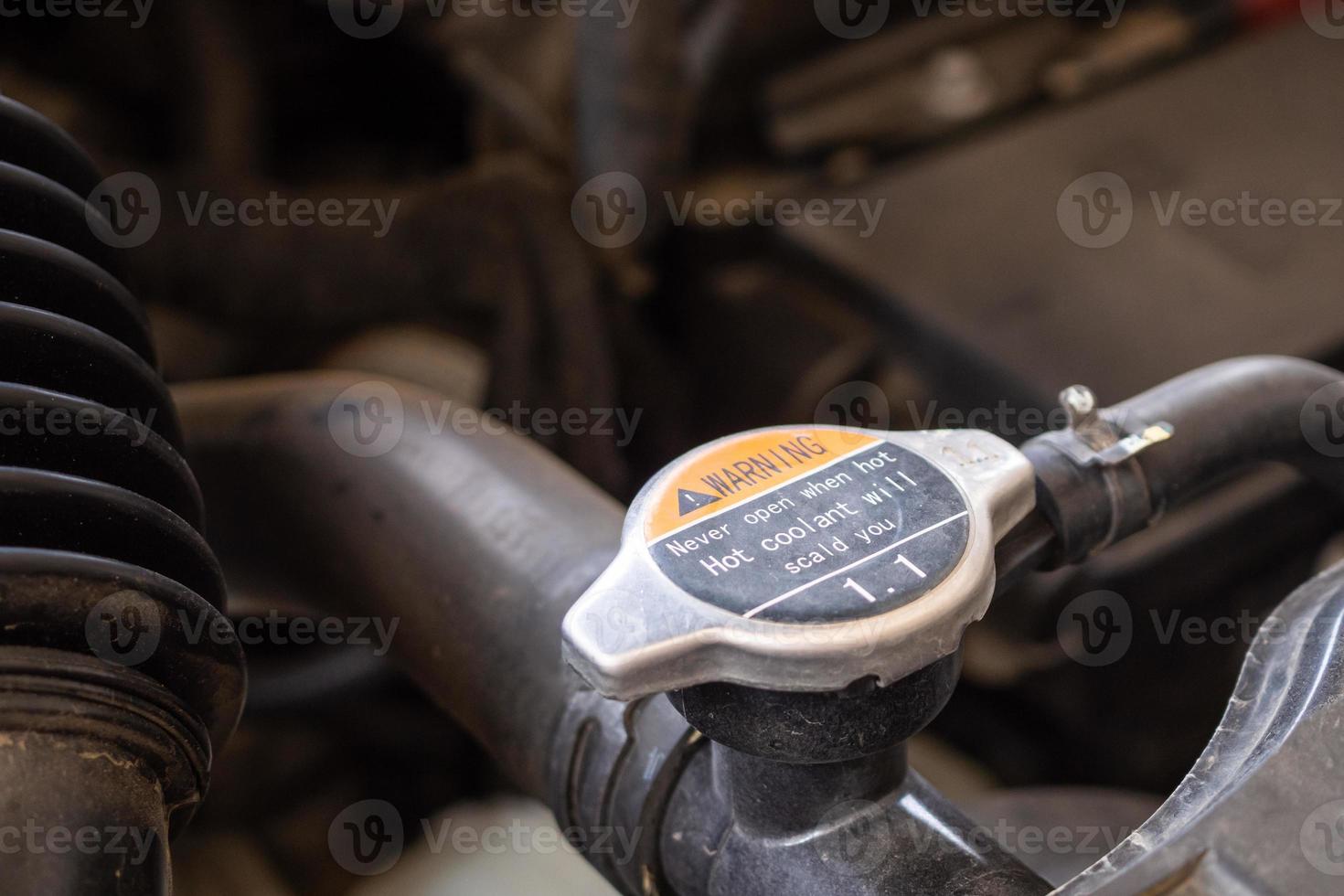 car coolant system close up photo