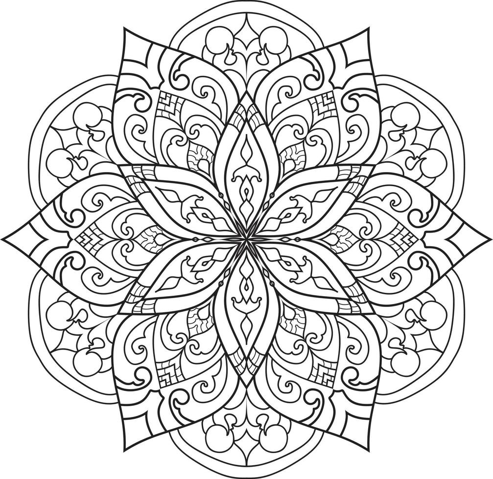 contorno mandala vector