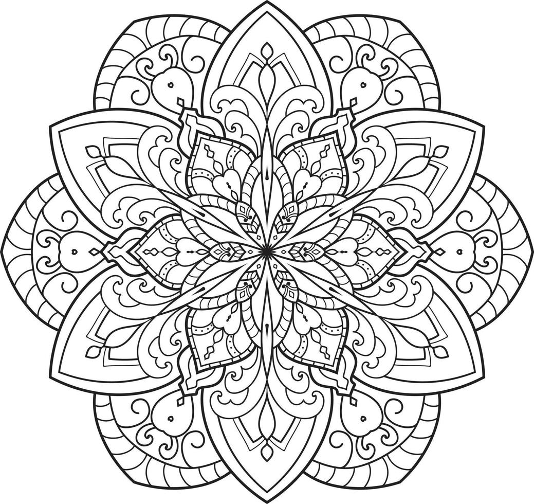 Outline Mandala Vector