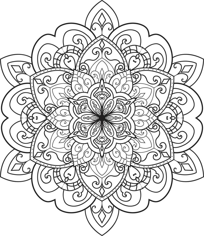 Outline Mandala Vector