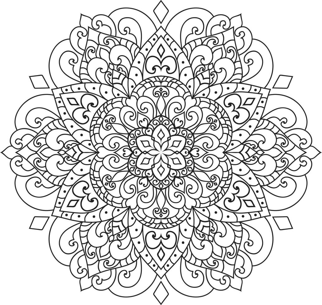Outline Mandala Vector