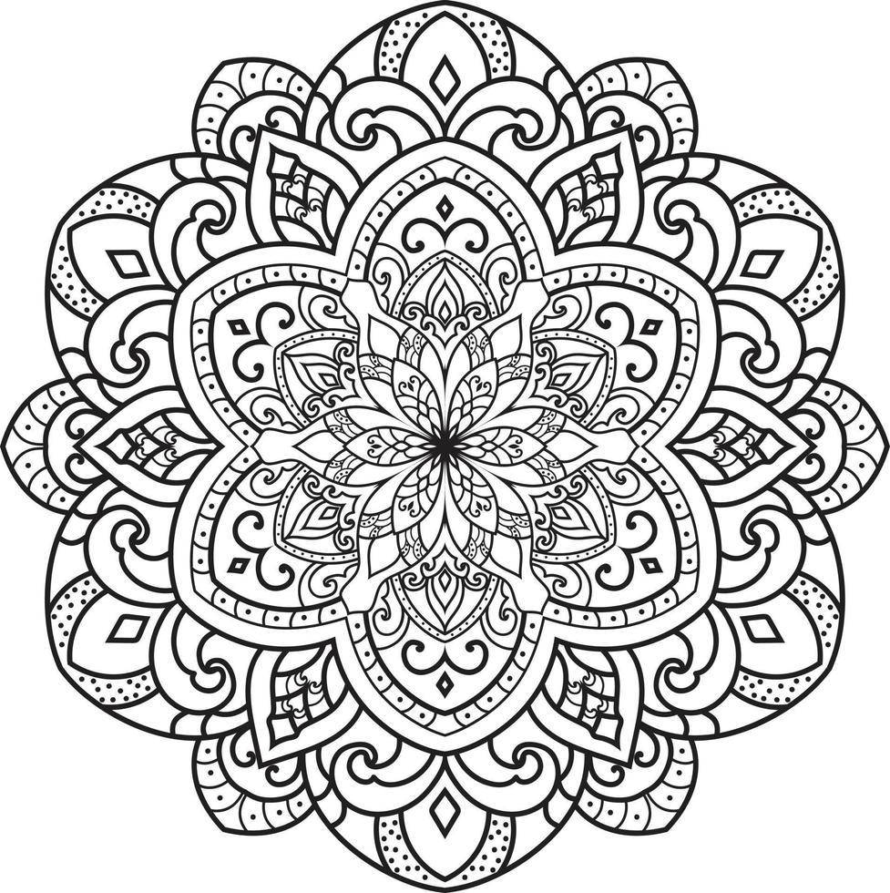 Outline Mandala Vector
