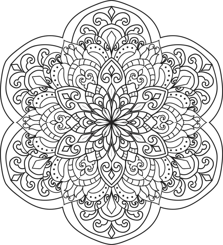 Outline Mandala Vector