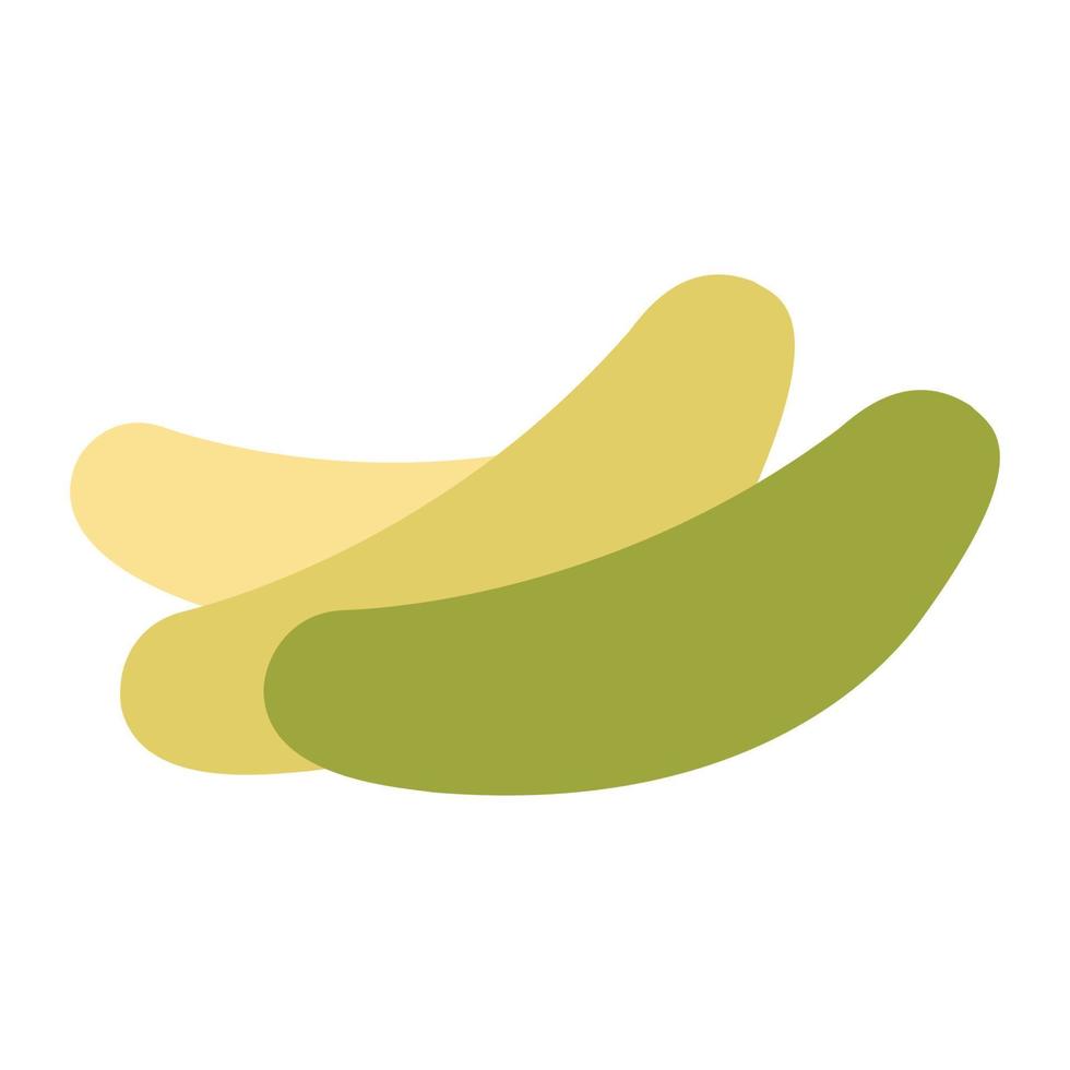 vector image of three cucumber icons in flat