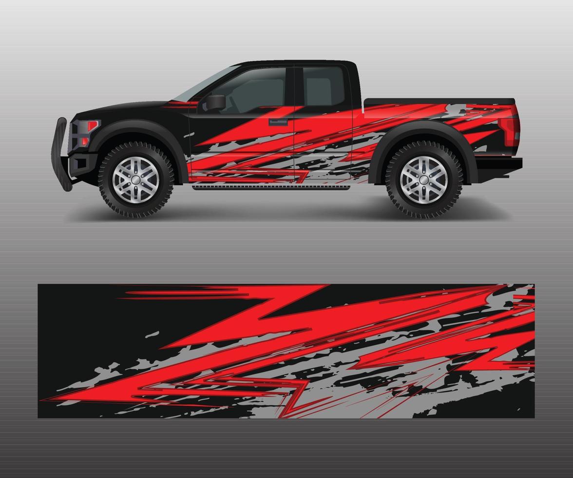 Graphic abstract stripe racing modern designs for wrap vehicle, race car, speed offroad, rally, adventure. vector