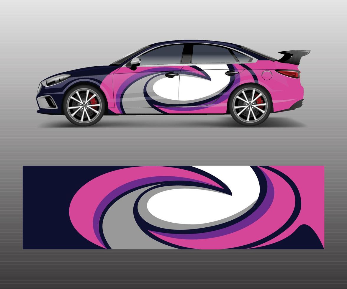modern stripe for racing car wrap, sticker, and decal design vector. vector