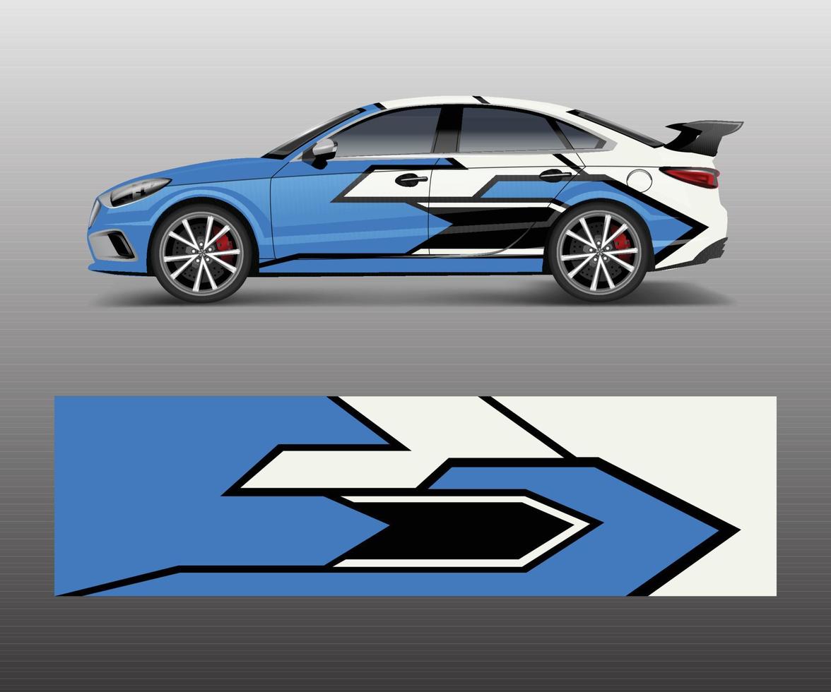 wrap design for custom sport car. Sport racing car wrap decal and sticker design. 11827006