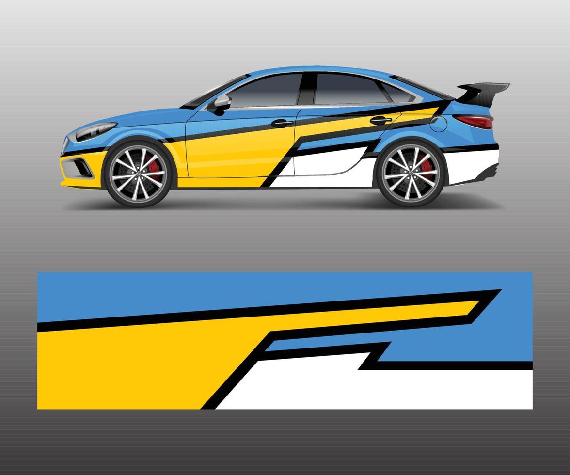 vector gráfico de carreras abstracto para el diseño de envoltura de auto deportivo