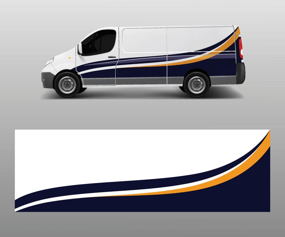 vector de envoltura de furgoneta de carga, diseños de rayas abstractas gráficas para vehículos de marca de envoltura