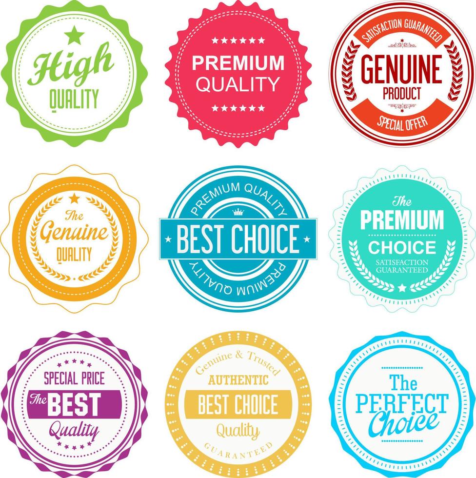 Retro vintage badges and labels vector