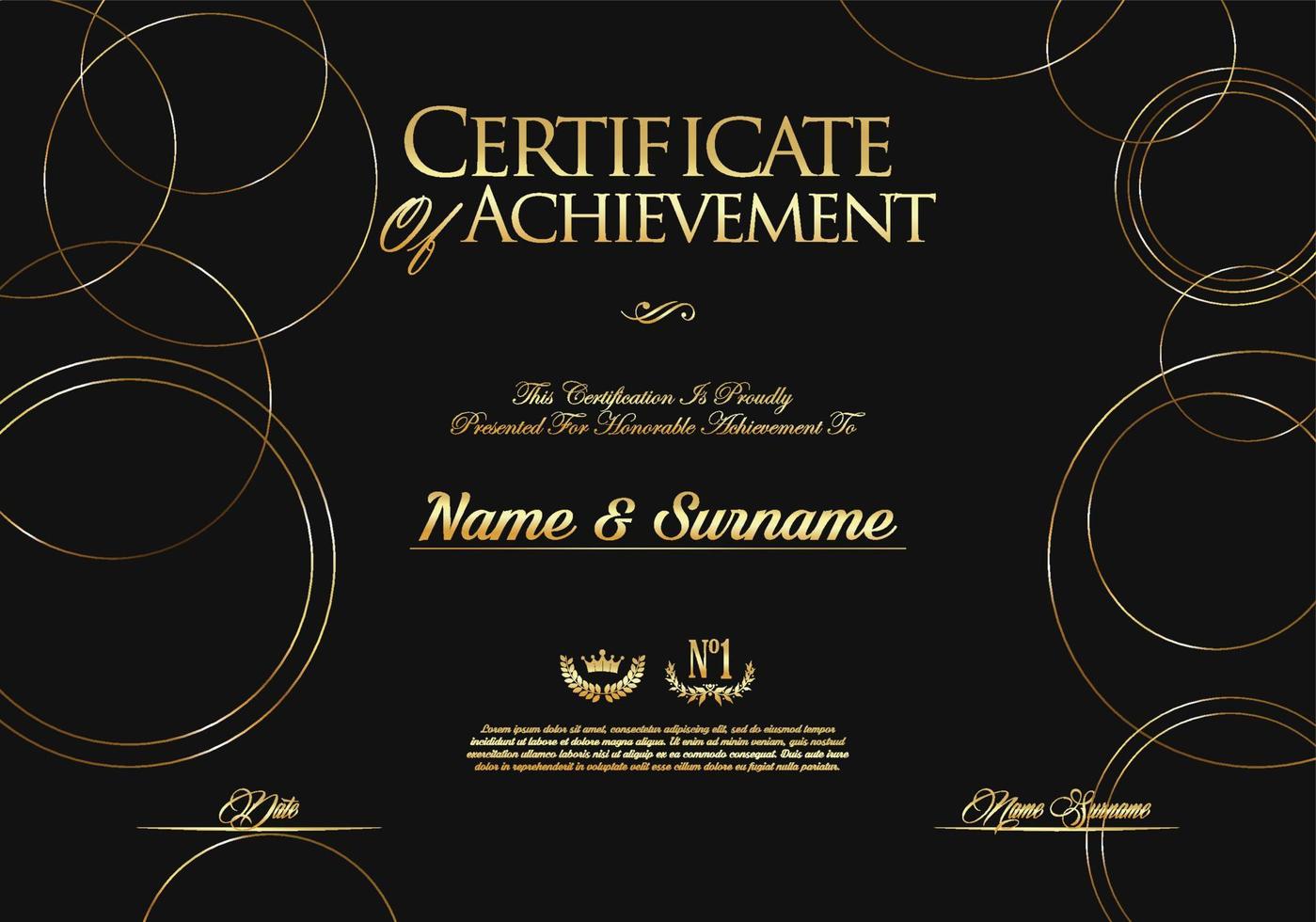 certificate or diploma retro vintage design vector