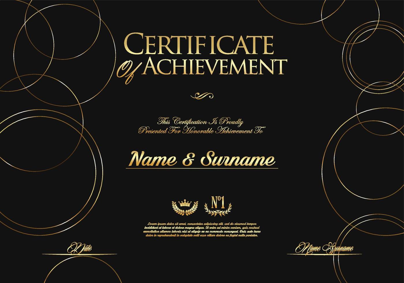 certificate or diploma retro vintage design vector