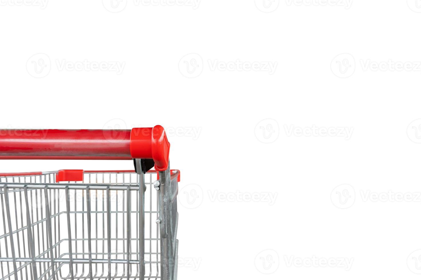 shopping cart isolated on white background photo