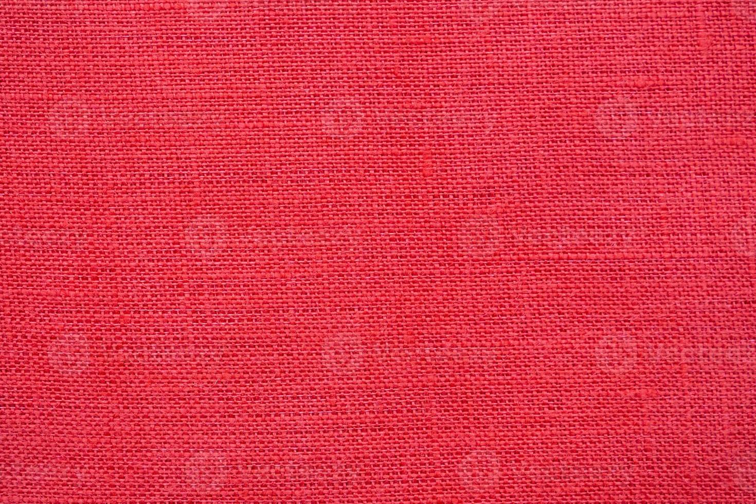 Red color linen canvas texture background photo