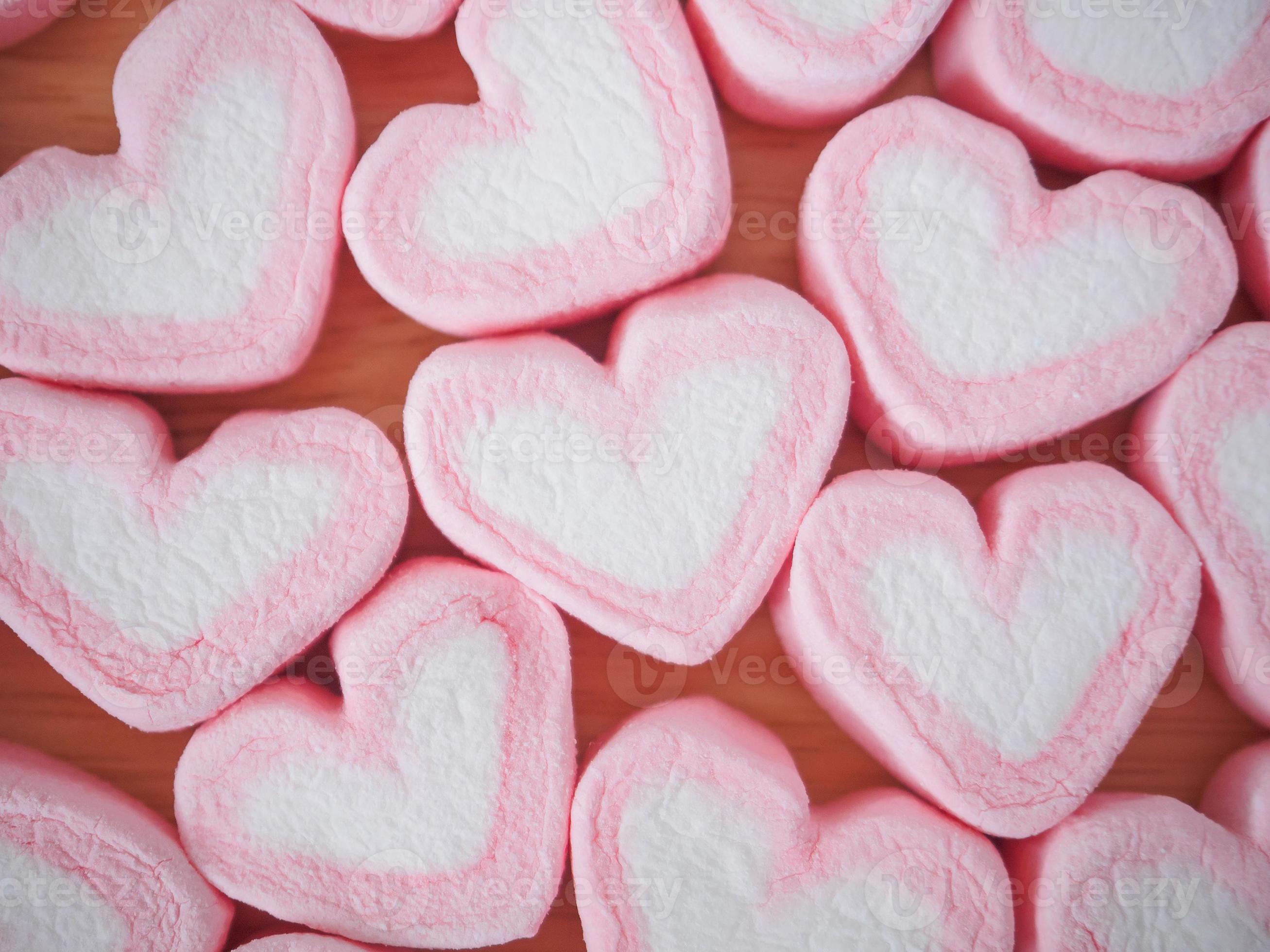pink heart shape marshmallow for valentines background 11827534 Stock