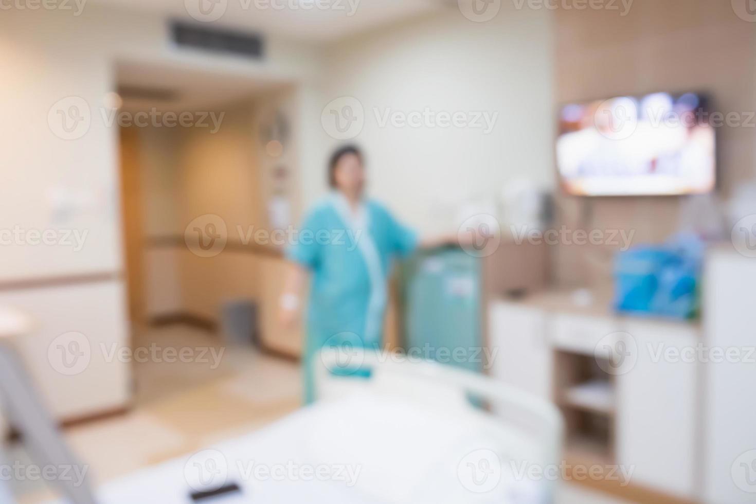 Abstract blur Hospital Room interior for background photo