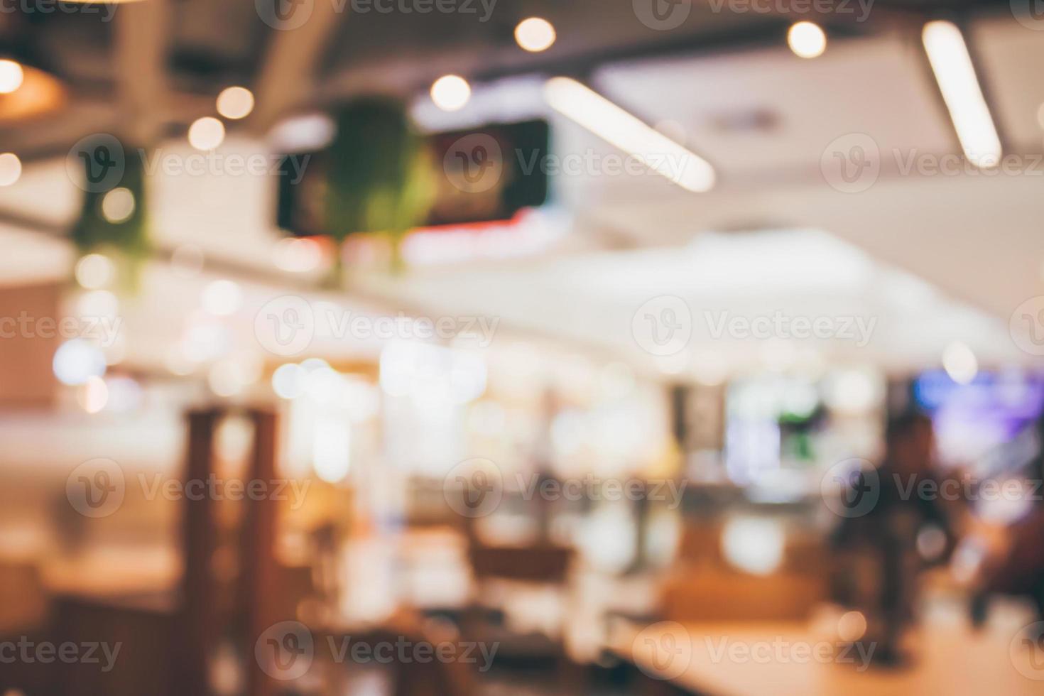 restaurante cafetería o cafetería interior con personas resumen fondo borroso foto