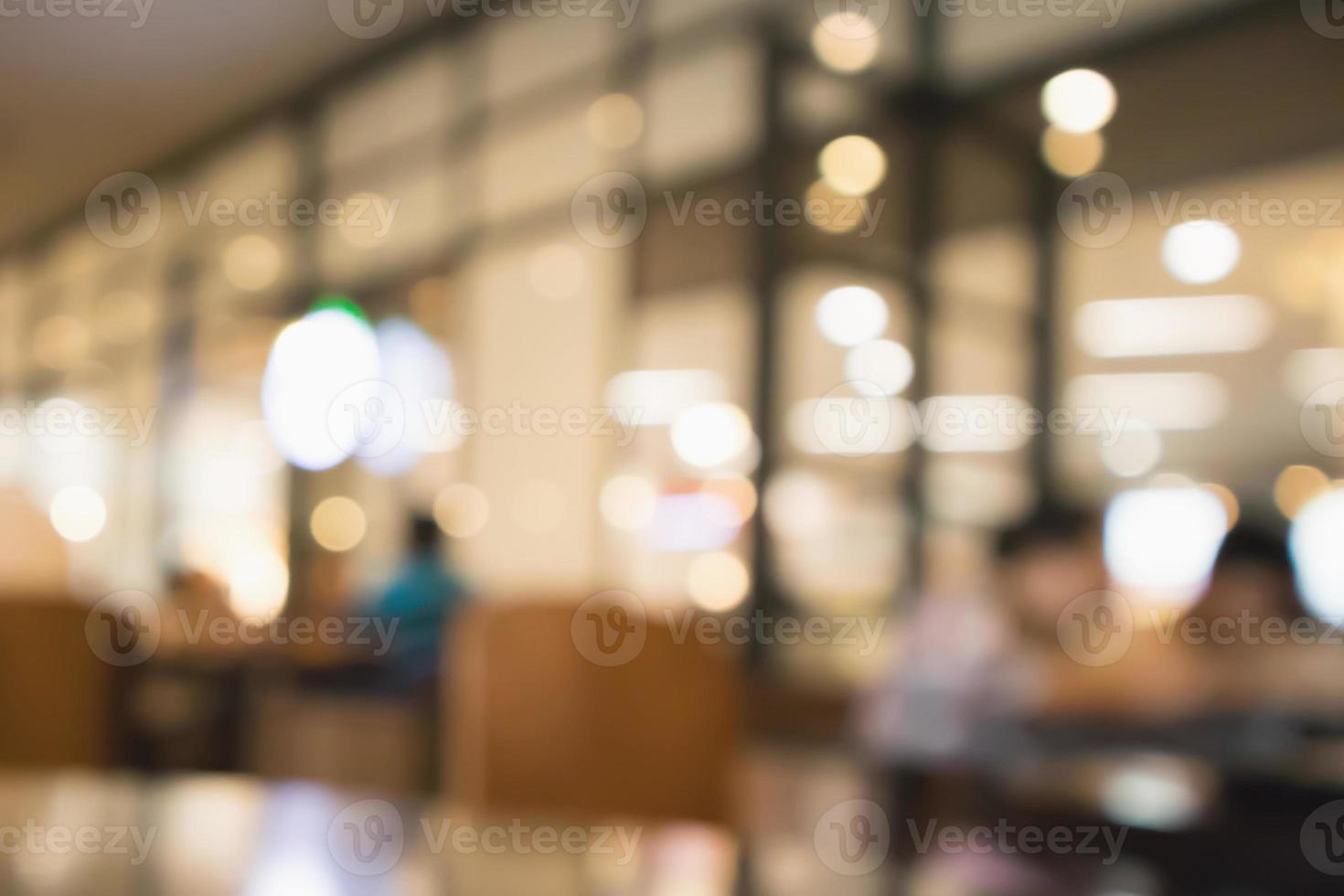 Restaurant cafe or coffee shop interior with people abstract defocused blur background photo