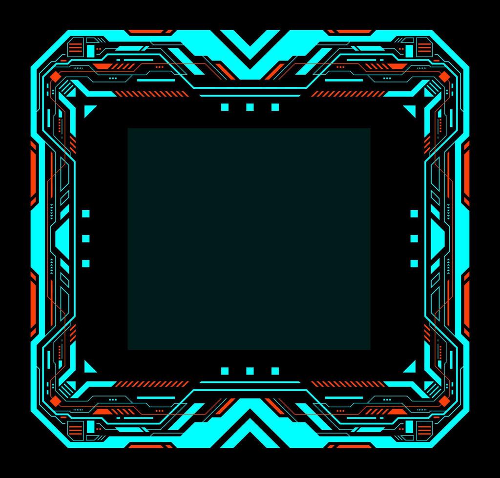 Frame technology futuristic hud abstract geometric shape vector modern design for digital media.