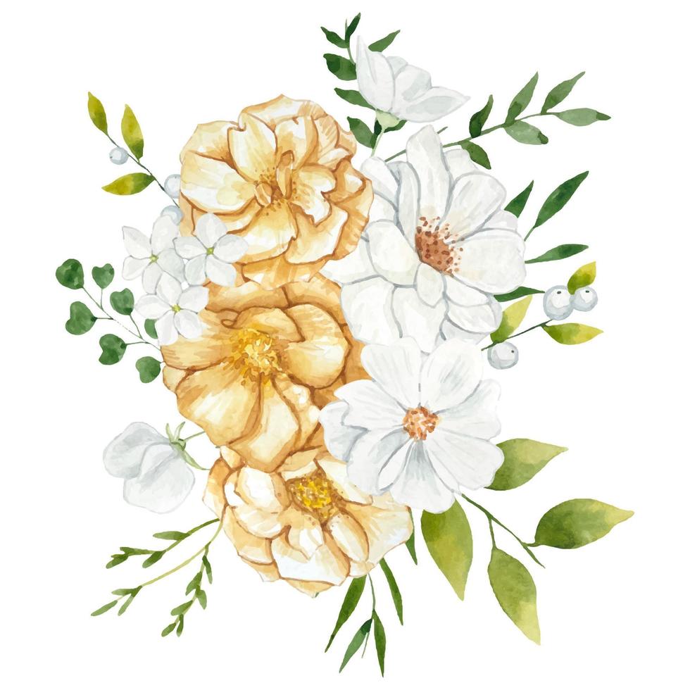 Bridal bouquet. watercolor illustration vector