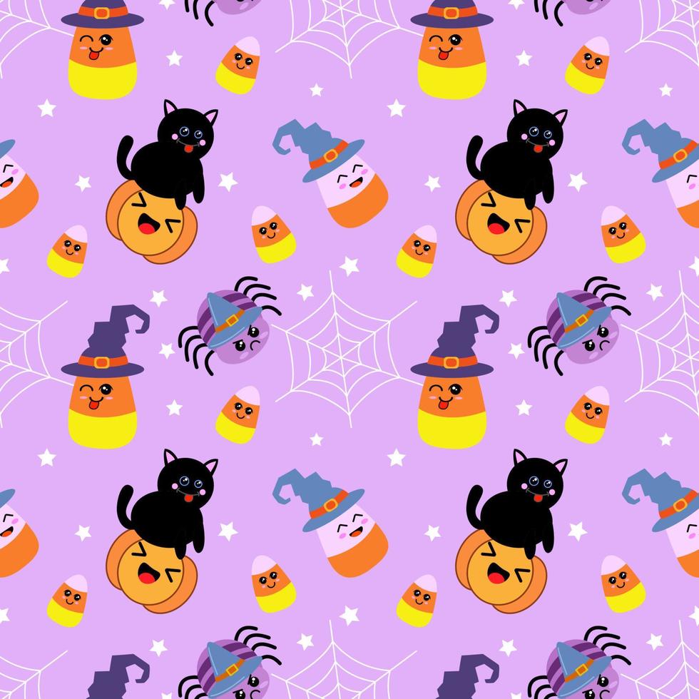 Cute seamless pattern for Halloween holiday. vector