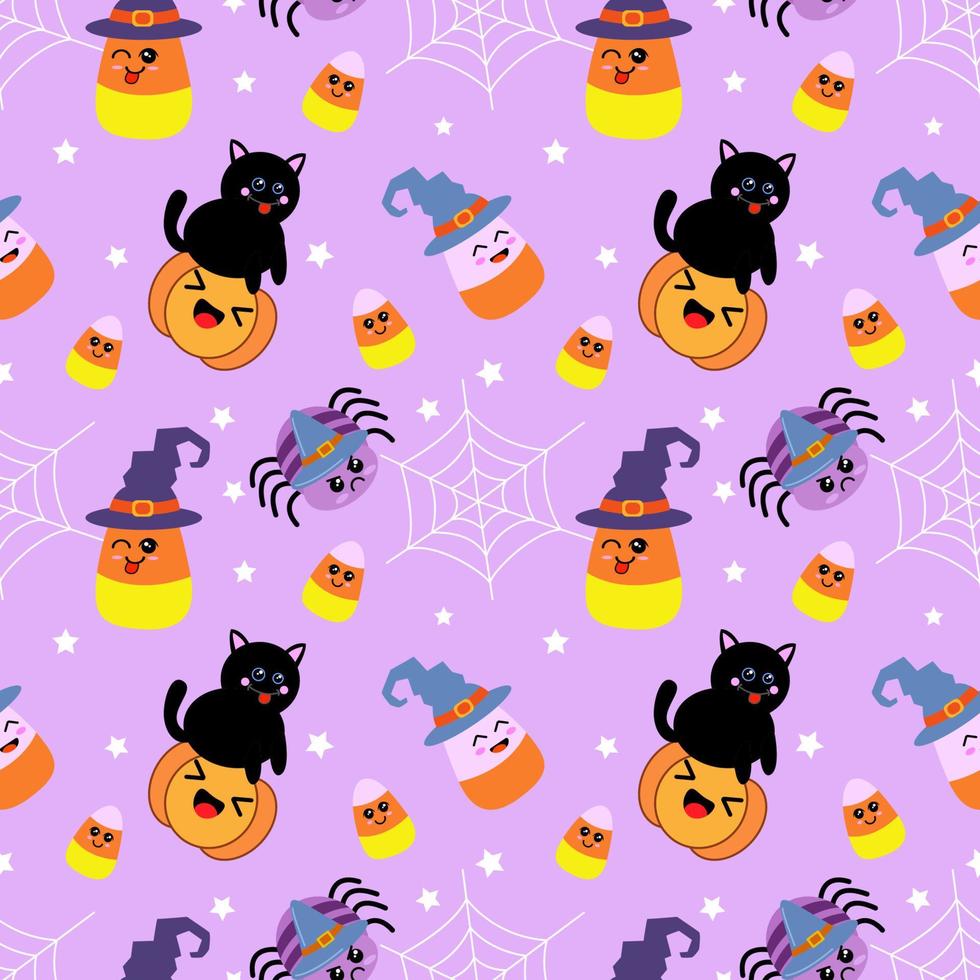 Cute seamless pattern for Halloween holiday. vector